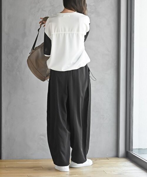 rps（アールピーエス）の「接触冷感コクーンパンツ（その他パンツ・レディース・ブラック/ライトベージュ/カーキ・フリー）」の6枚目の写真