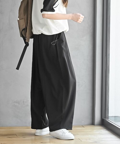 rps（アールピーエス）の「接触冷感コクーンパンツ（その他パンツ・レディース・ブラック/ライトベージュ/カーキ・フリー）」の7枚目の写真