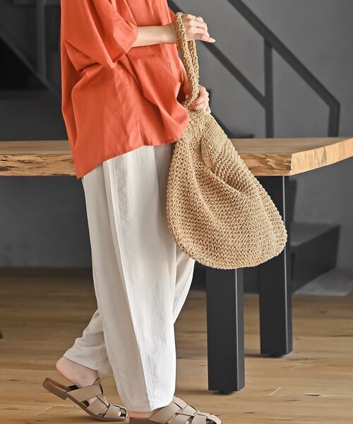 rps（アールピーエス）の「接触冷感コクーンパンツ（その他パンツ・レディース・ブラック/ライトベージュ/カーキ・フリー）」の15枚目の写真