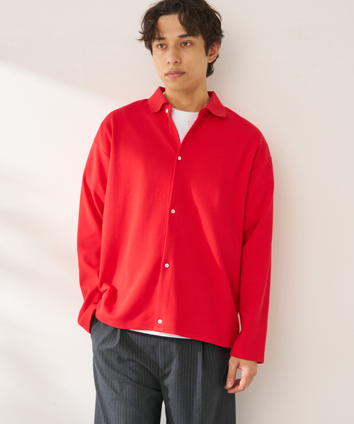 B.C STOCK(ベーセーストック)の「【2点セット】カノコカーディガン & ステッチTEE SET(カーディガン/ボレロ・メンズ・レッド/ブラック/ブルー・LARGE/MEDIUM)」の3枚目の写真