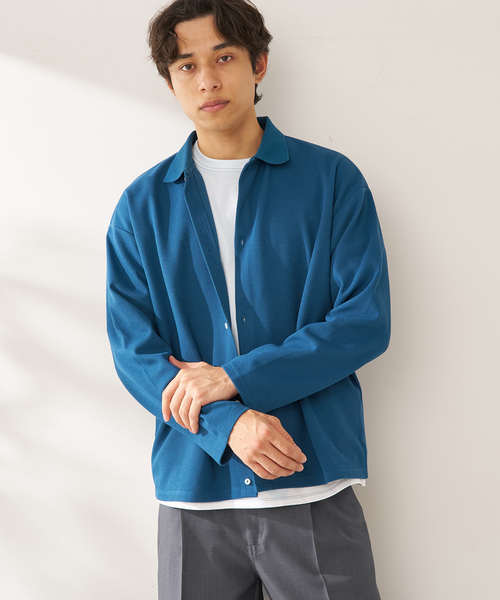 B.C STOCK(ベーセーストック)の「【2点セット】カノコカーディガン & ステッチTEE SET(カーディガン/ボレロ・メンズ・レッド/ブラック/ブルー・LARGE/MEDIUM)」の2枚目の写真