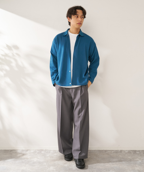 B.C STOCK(ベーセーストック)の「【2点セット】カノコカーディガン & ステッチTEE SET(カーディガン/ボレロ・メンズ・レッド/ブラック/ブルー・LARGE/MEDIUM)」の8枚目の写真