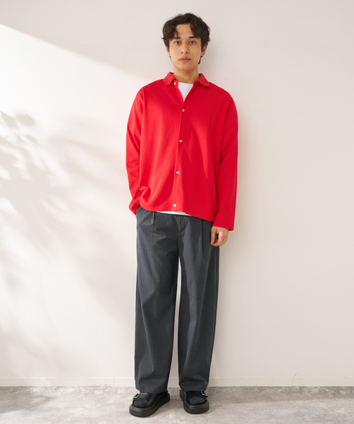 B.C STOCK(ベーセーストック)の「【2点セット】カノコカーディガン & ステッチTEE SET(カーディガン/ボレロ・メンズ・レッド/ブラック/ブルー・LARGE/MEDIUM)」の17枚目の写真