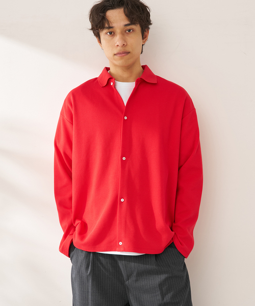 B.C STOCK(ベーセーストック)の「【2点セット】カノコカーディガン & ステッチTEE SET(カーディガン/ボレロ・メンズ・レッド/ブラック/ブルー・LARGE/MEDIUM)」の18枚目の写真