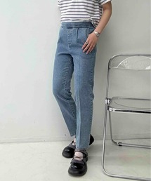 AS KNOW AS plus（アズノゥアズプラス）の「〇センタープレス ストレッチテーパードパンツ（その他パンツ）」