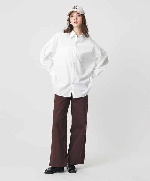 ER(イーアール)の「<ER>コットンブレンド クラシック オーバー シャツ(シャツ/ブラウス・レディース・ライトブルー/ブラック/ホワイト・FREE)」の21枚目の写真