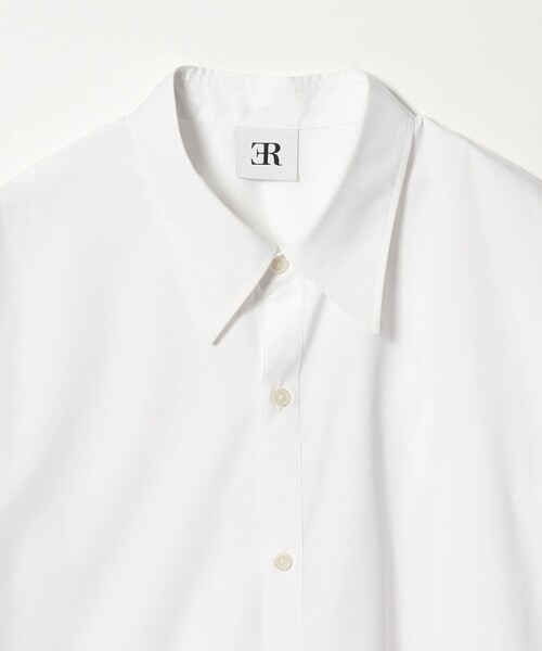 ER(イーアール)の「<ER>コットンブレンド クラシック オーバー シャツ(シャツ/ブラウス・レディース・ライトブルー/ブラック/ホワイト・FREE)」の4枚目の写真