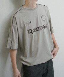 REEBOK ドローコード内蔵 パイピングハーフスリーブTシャツ