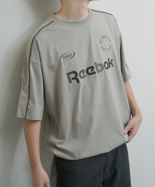 REEBOK ドローコード内蔵 パイピングハーフスリーブTシャツ（Tシャツ