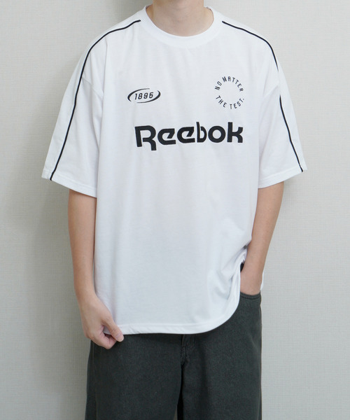 セール】REEBOK ドローコード内蔵 パイピングハーフスリーブTシャツ（T
