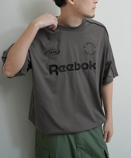 Reebok(リーボック)の「REEBOK ドローコード内蔵 パイピングハーフスリーブTシャツ(Tシャツ/カットソー・メンズ・ブラック/グレー/ホワイト/チャコール・X-LARGE/LARGE/MEDIUM)」の4枚目の写真