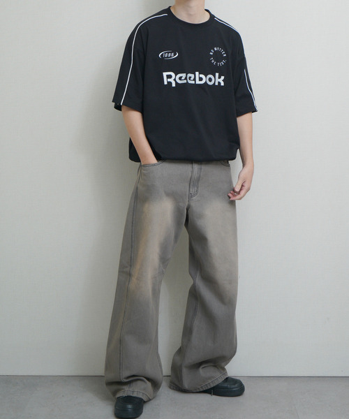 Reebok(リーボック)の「REEBOK ドローコード内蔵 パイピングハーフスリーブTシャツ(Tシャツ/カットソー・メンズ・ブラック/グレー/ホワイト/チャコール・X-LARGE/LARGE/MEDIUM)」の11枚目の写真