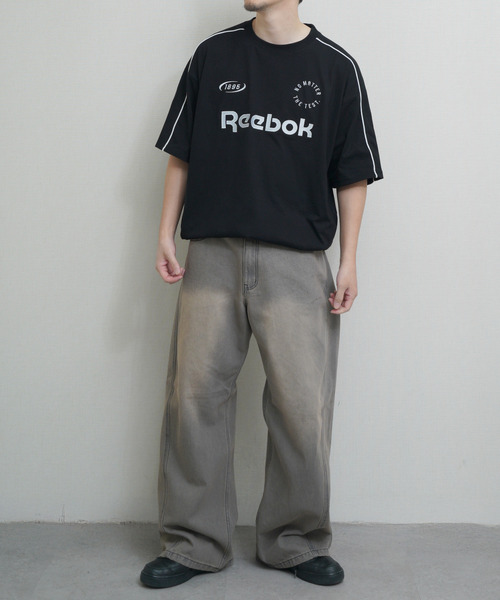Reebok(リーボック)の「REEBOK ドローコード内蔵 パイピングハーフスリーブTシャツ(Tシャツ/カットソー・メンズ・ブラック/グレー/ホワイト/チャコール・X-LARGE/LARGE/MEDIUM)」の12枚目の写真