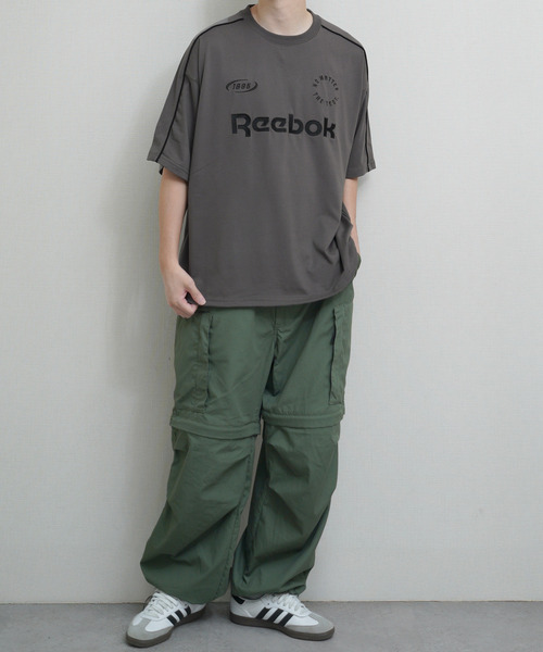 Reebok(リーボック)の「REEBOK ドローコード内蔵 パイピングハーフスリーブTシャツ(Tシャツ/カットソー・メンズ・ブラック/グレー/ホワイト/チャコール・X-LARGE/LARGE/MEDIUM)」の13枚目の写真