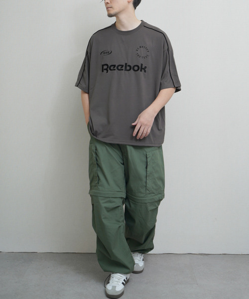 Reebok(リーボック)の「REEBOK ドローコード内蔵 パイピングハーフスリーブTシャツ(Tシャツ/カットソー・メンズ・ブラック/グレー/ホワイト/チャコール・X-LARGE/LARGE/MEDIUM)」の14枚目の写真