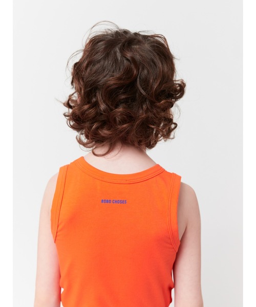 BOBO CHOSES(ボボショーズ)の「Have Fun Face tank top(タンクトップ・キッズ・レッド・12-13y/8-9y/6-7YEAR/4-5YEAR/2-3YEAR/10-11y)」の3枚目の写真