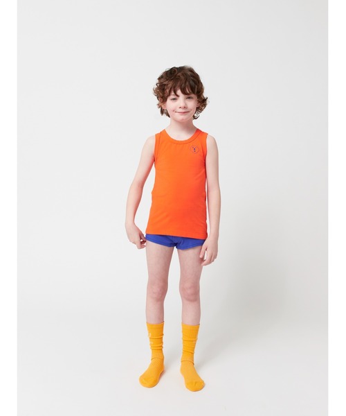 BOBO CHOSES(ボボショーズ)の「Have Fun Face tank top(タンクトップ・キッズ・レッド・12-13y/8-9y/6-7YEAR/4-5YEAR/2-3YEAR/10-11y)」の2枚目の写真