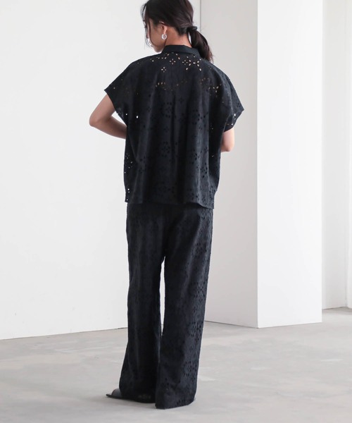 for/c(フォーシー)の「コットンレースパンツ【サスティナブル】(その他パンツ・レディース・ブラック/オフホワイト・M/L)」の12枚目の写真