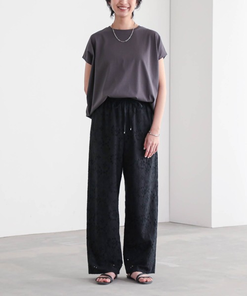for/c(フォーシー)の「コットンレースパンツ【サスティナブル】(その他パンツ・レディース・ブラック/オフホワイト・M/L)」の13枚目の写真