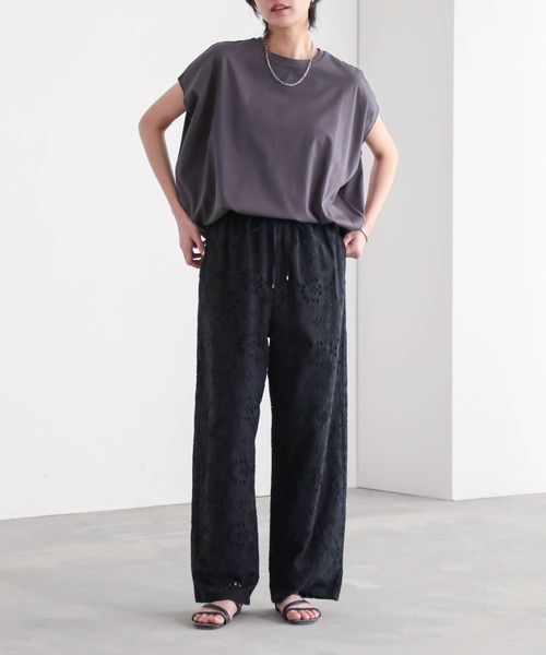 for/c(フォーシー)の「コットンレースパンツ【サスティナブル】(その他パンツ・レディース・ブラック/オフホワイト・M/L)」の14枚目の写真