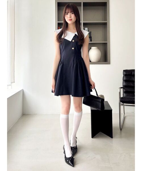 dazzlin(ダズリン)の「ポインテッドリボンパンプス(パンプス・レディース・ブラック/アイボリー・MEDIUM/LARGE)」の6枚目の写真