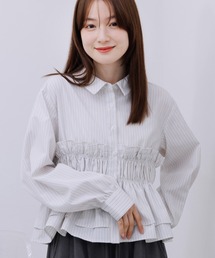 RETRO GIRL（レトロガール）の「シャーリングペプラムSH（シャツ/ブラウス）」