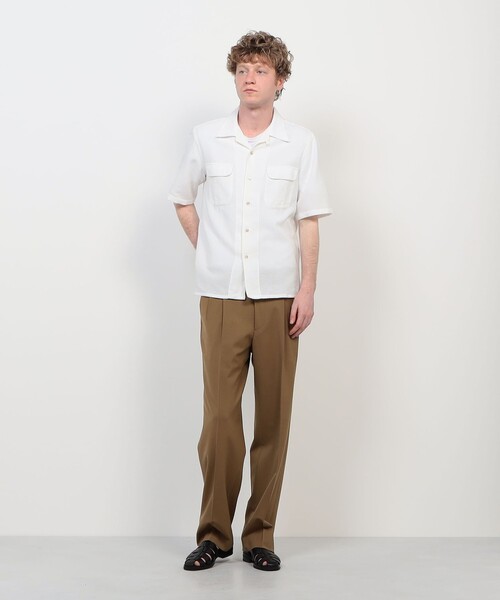 TOMORROWLAND (トゥモローランド)の「【別注】Salvatore Piccolo BRYAN コットンメッシュ ダブルポケットオープンカラー ハーフスリーブシャツ(シャツ/ブラウス・メンズ・ホワイト・L/S/M)」の2枚目の写真