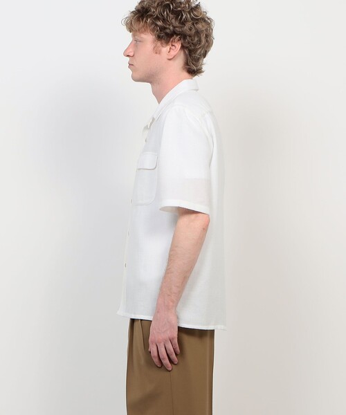 TOMORROWLAND (トゥモローランド)の「【別注】Salvatore Piccolo BRYAN コットンメッシュ ダブルポケットオープンカラー ハーフスリーブシャツ(シャツ/ブラウス・メンズ・ホワイト・L/S/M)」の5枚目の写真