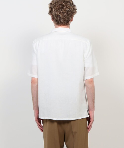TOMORROWLAND (トゥモローランド)の「【別注】Salvatore Piccolo BRYAN コットンメッシュ ダブルポケットオープンカラー ハーフスリーブシャツ(シャツ/ブラウス・メンズ・ホワイト・L/S/M)」の6枚目の写真