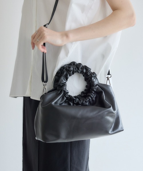 Paradise Picnic(パラダイスピクニック)の「【MILLELA FIRENZE】ハンドバッグ(ハンドバッグ・レディース・ブラック/ライトブルー/キャメル・FREE)」の19枚目の写真