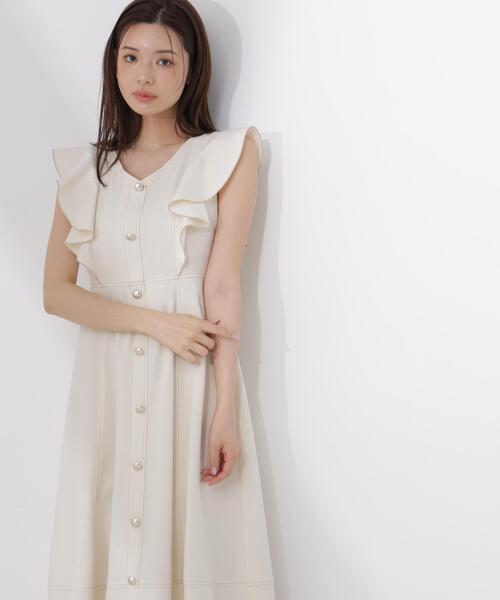 PROPORTION BODY DRESSING(プロポーションボディドレッシング)の「【中川紅葉さん着用】フロントボタンステッチワンピース / 1216140512(ワンピース・レディース・ブルー/ネイビー/ベージュ・P/S/SMALL/MEDIUM)」の2枚目の写真