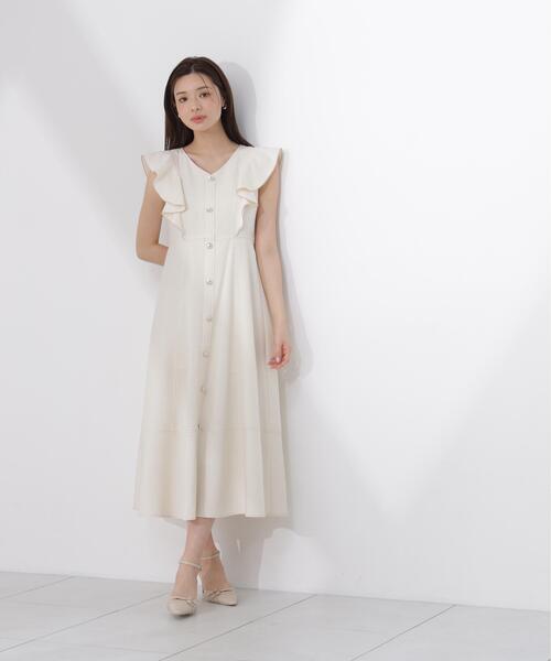 PROPORTION BODY DRESSING(プロポーションボディドレッシング)の「【中川紅葉さん着用】フロントボタンステッチワンピース / 1216140512(ワンピース・レディース・ブルー/ネイビー/ベージュ・P/S/SMALL/MEDIUM)」の4枚目の写真