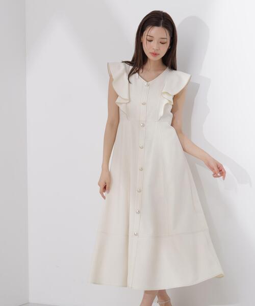 PROPORTION BODY DRESSING(プロポーションボディドレッシング)の「【中川紅葉さん着用】フロントボタンステッチワンピース / 1216140512(ワンピース・レディース・ブルー/ネイビー/ベージュ・P/S/SMALL/MEDIUM)」の8枚目の写真