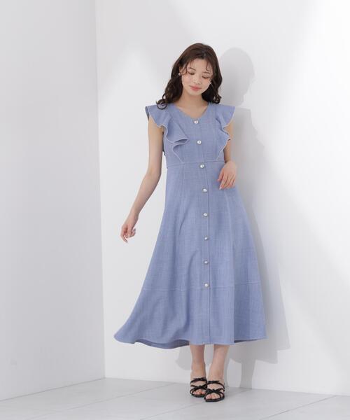 PROPORTION BODY DRESSING(プロポーションボディドレッシング)の「【中川紅葉さん着用】フロントボタンステッチワンピース / 1216140512(ワンピース・レディース・ブルー/ネイビー/ベージュ・P/S/SMALL/MEDIUM)」の12枚目の写真