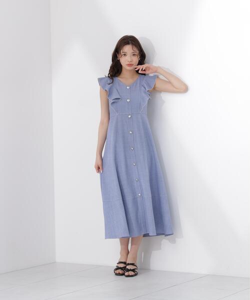 PROPORTION BODY DRESSING(プロポーションボディドレッシング)の「【中川紅葉さん着用】フロントボタンステッチワンピース / 1216140512(ワンピース・レディース・ブルー/ネイビー/ベージュ・P/S/SMALL/MEDIUM)」の14枚目の写真