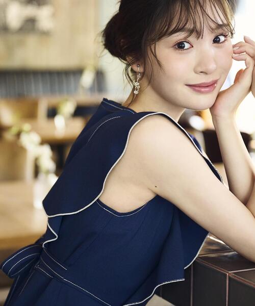 PROPORTION BODY DRESSING(プロポーションボディドレッシング)の「【中川紅葉さん着用】フロントボタンステッチワンピース / 1216140512(ワンピース・レディース・ブルー/ネイビー/ベージュ・P/S/SMALL/MEDIUM)」の22枚目の写真