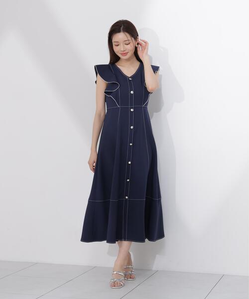PROPORTION BODY DRESSING(プロポーションボディドレッシング)の「【中川紅葉さん着用】フロントボタンステッチワンピース / 1216140512(ワンピース・レディース・ブルー/ネイビー/ベージュ・P/S/SMALL/MEDIUM)」の17枚目の写真