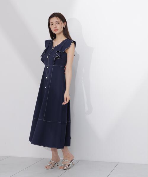 PROPORTION BODY DRESSING(プロポーションボディドレッシング)の「【中川紅葉さん着用】フロントボタンステッチワンピース / 1216140512(ワンピース・レディース・ブルー/ネイビー/ベージュ・P/S/SMALL/MEDIUM)」の18枚目の写真