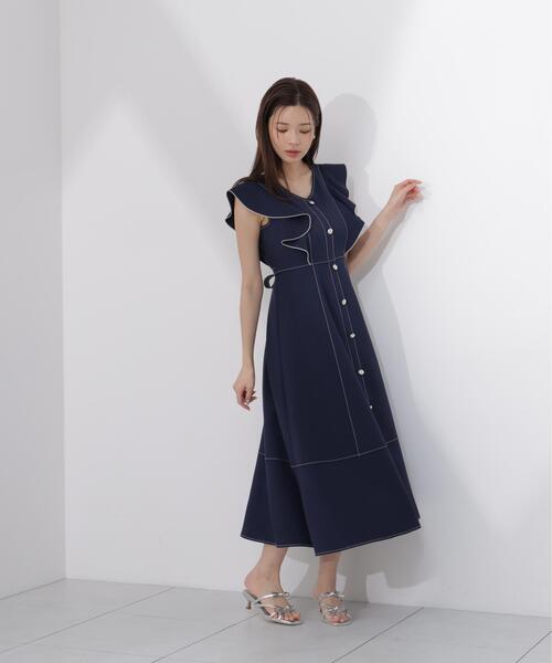 PROPORTION BODY DRESSING(プロポーションボディドレッシング)の「【中川紅葉さん着用】フロントボタンステッチワンピース / 1216140512(ワンピース・レディース・ブルー/ネイビー/ベージュ・P/S/SMALL/MEDIUM)」の19枚目の写真