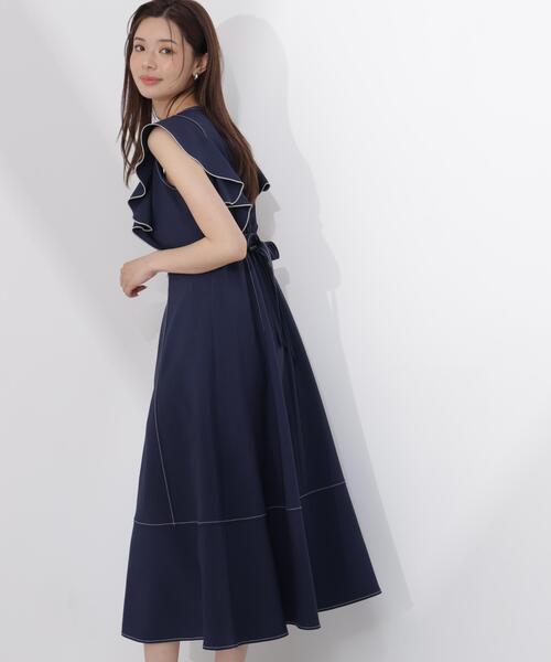 PROPORTION BODY DRESSING(プロポーションボディドレッシング)の「【中川紅葉さん着用】フロントボタンステッチワンピース / 1216140512(ワンピース・レディース・ブルー/ネイビー/ベージュ・P/S/SMALL/MEDIUM)」の6枚目の写真