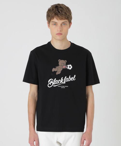 BLACK LABEL CRESTBRIDGE(ブラックレーベル・クレストブリッジ)の「【WEB・一部店舗限定】フットボールベアーTシャツ(Tシャツ/カットソー・メンズ・ブラック/オフホワイト・XL/L/M/S)」の2枚目の写真