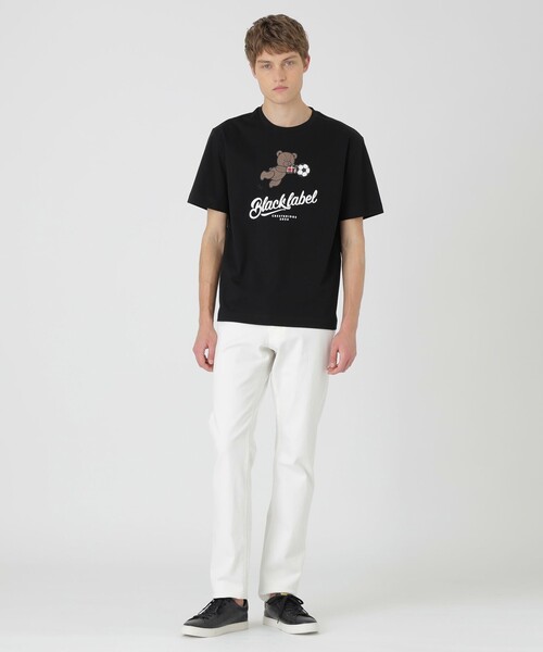 BLACK LABEL CRESTBRIDGE(ブラックレーベル・クレストブリッジ)の「【WEB・一部店舗限定】フットボールベアーTシャツ(Tシャツ/カットソー・メンズ・ブラック/オフホワイト・XL/L/M/S)」の4枚目の写真