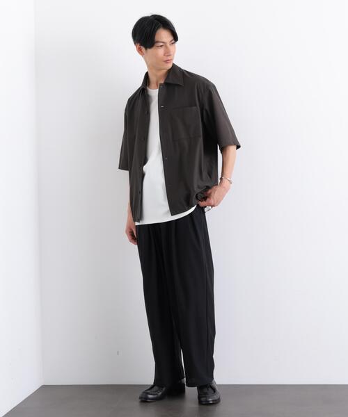 NANO universe(ナノユニバース)の「AIR TOOL ツータックストレート(その他パンツ・メンズ・ブラック/カーキ・S/M/L)」の4枚目の写真