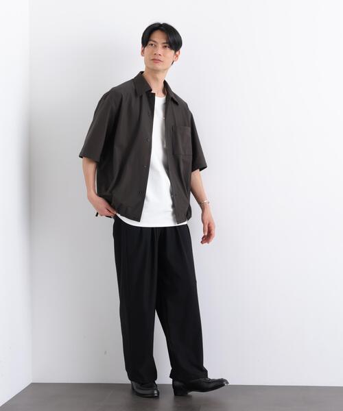 NANO universe(ナノユニバース)の「AIR TOOL ツータックストレート(その他パンツ・メンズ・ブラック/カーキ・S/M/L)」の3枚目の写真