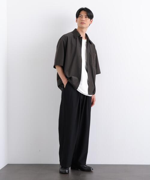 NANO universe(ナノユニバース)の「AIR TOOL ツータックストレート(その他パンツ・メンズ・ブラック/カーキ・S/M/L)」の6枚目の写真
