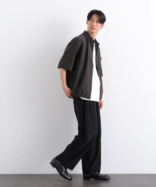 NANO universe(ナノユニバース)の「AIR TOOL ツータックストレート(その他パンツ・メンズ・ブラック/カーキ・S/M/L)」の8枚目の写真