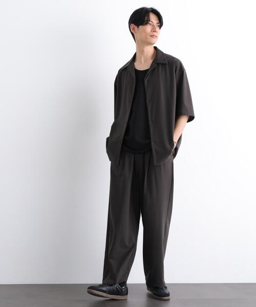 NANO universe(ナノユニバース)の「AIR TOOL ツータックストレート(その他パンツ・メンズ・ブラック/カーキ・S/M/L)」の19枚目の写真