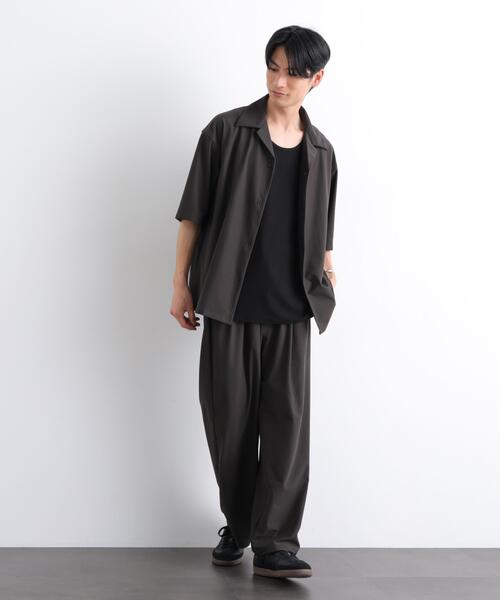 NANO universe(ナノユニバース)の「AIR TOOL ツータックストレート(その他パンツ・メンズ・ブラック/カーキ・S/M/L)」の21枚目の写真