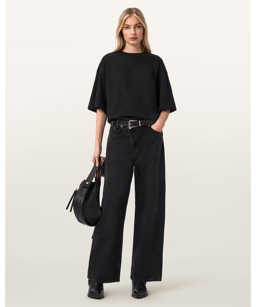 ALLSAINTS(オールセインツ)の「ESME AMELIE OVERSIZED T-SHIRT | ESME AMELIE オーバーサイズ Tシャツ(Tシャツ/カットソー・レディース・ブラック・XS/M/L/S)」の4枚目の写真