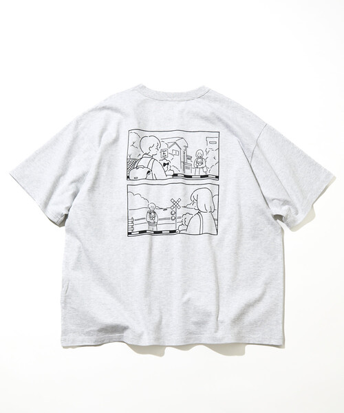 FREAK'S STORE（フリークスストア）の「tombonia/トムボニア バックプリント クルーネックTシャツ/Boy Meets Girl（Tシャツ/カットソー・メンズ・ラベンダー/ライトグレー/ホワイト/チャコールグレー・LARGE/MEDIUM/SMALL）」の16枚目の写真